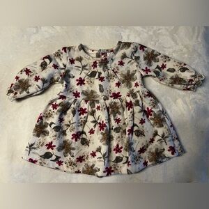 Carter's Floral Baby Dress with Gold Accents